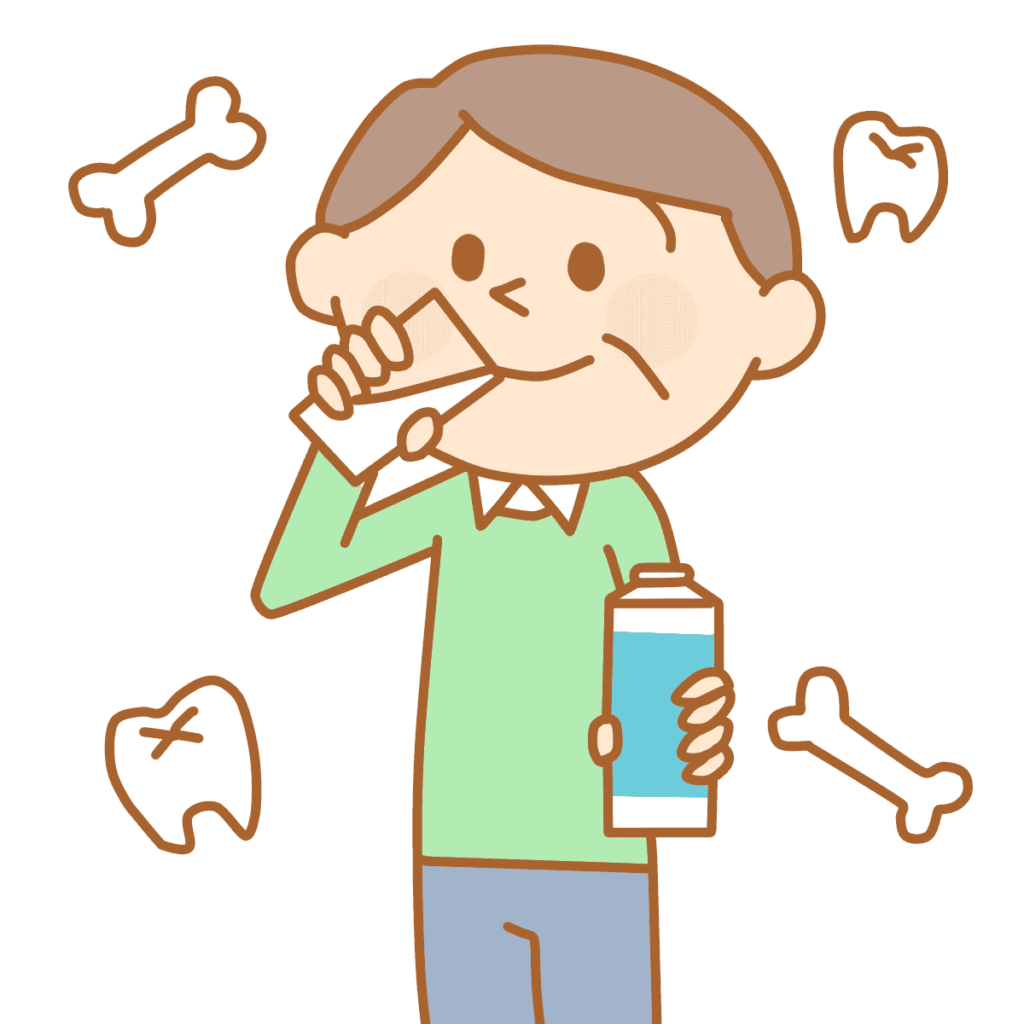 カルシウムを摂取しているイメージ画像