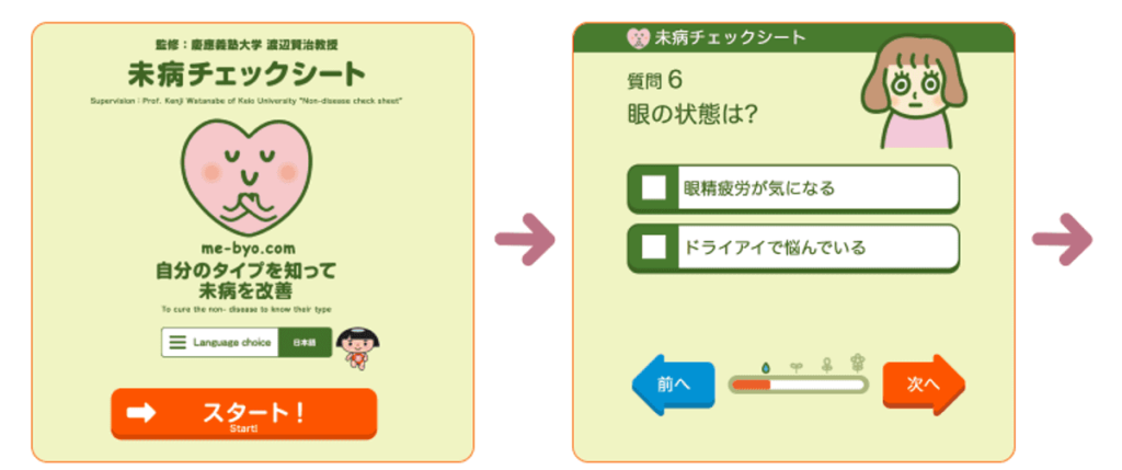 未病チェックシート画像