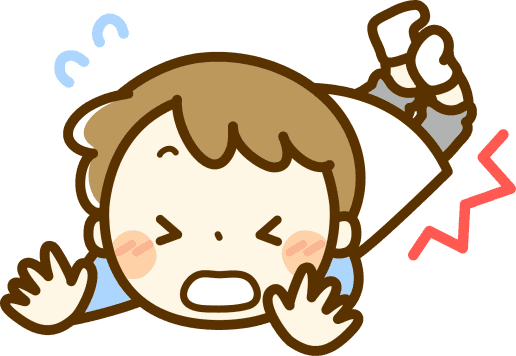 立つ、歩く機能が低下している子どもの様子
