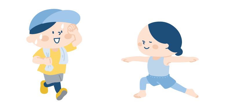 成人が運動している様子