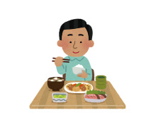 朝食を食べるイメージ